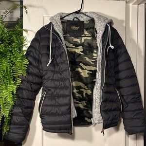 Special One faux hooded lined puffer